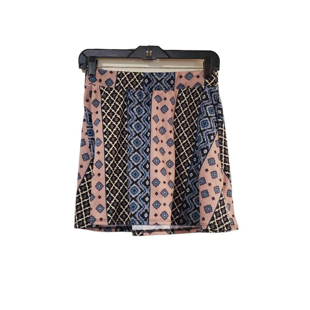 S.O.R.A.D Women's Floral Pattern Skater Mini Skirt Sz M 12